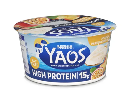 Nestlé Yaos High Protein Joghurt Pfirsich & Passionsfrucht