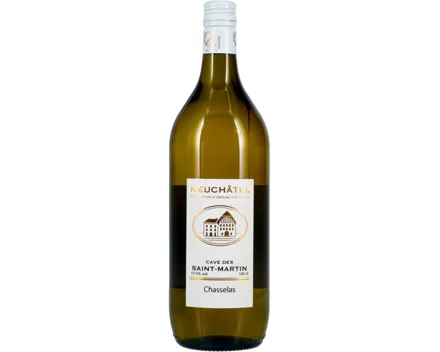 Neuchâtel AOC Chasselas Cave des Saint-Martin (2024) – Weisswein, Schweiz (1l)