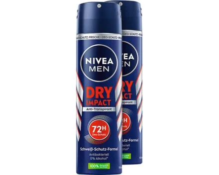 Nivea Aero Men Dry Impact 2x150ml