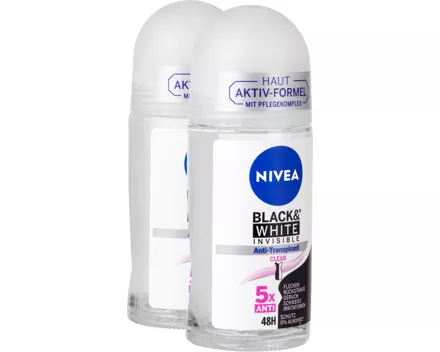 Nivea Deo Roll-On Black & White Invisible Clear
