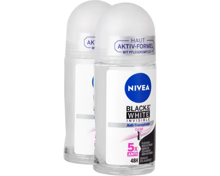 Nivea Deo Roll-On Black & White Invisible Clear