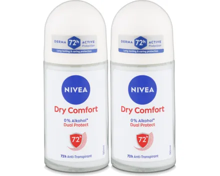 Nivea Dry Comfort Deo Roll-on Female 2x 50ml