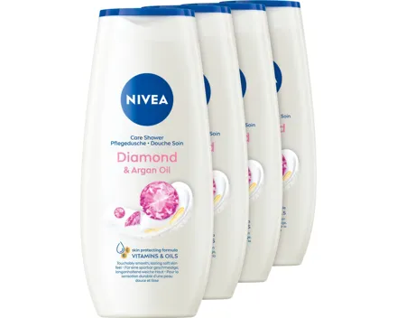 Nivea Duschgel Diamond & Argan Oil 4 x 250 ml
