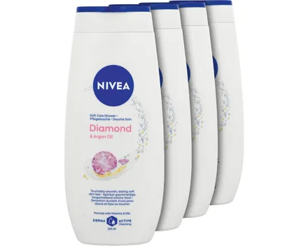 Nivea Duschgel Diamond & Argan Oil 4 x 250 ml