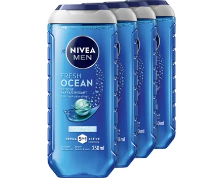 Nivea Duschgel Men Fresh Ocean 4 x 250 ml