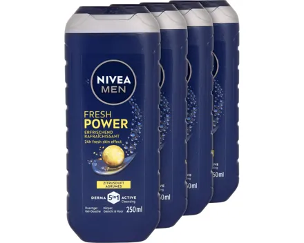 Nivea Duschgel Men Power 4 x 250 ml