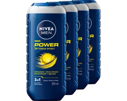Nivea Duschgel Men Power 4 x 250 ml