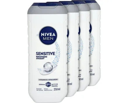 Nivea Duschgel Men Sensitive 4 x 250 ml
