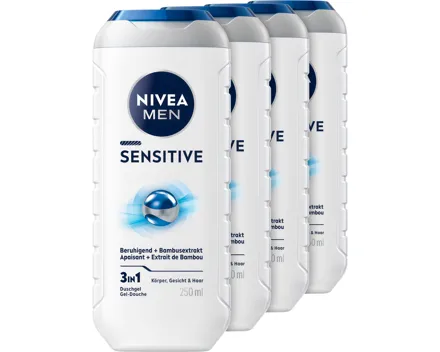 Nivea Duschgel Men Sensitive 4 x 250 ml