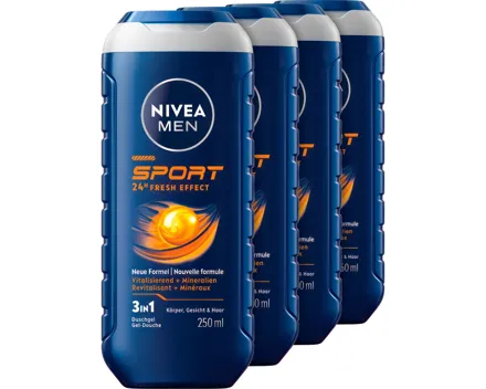 Nivea Duschgel Men Sport 4 x 250 ml