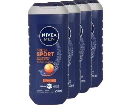Nivea Duschgel Men Sport 4 x 250 ml
