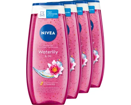 Nivea Duschgel Waterlily and Oil 4 x 250 ml