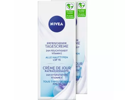 Nivea Erfrischende Tagescreme LSF 15 2 x 50 ml