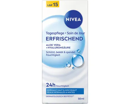 Nivea Erfrischende Tagescreme LSF 15 2 x 50 ml