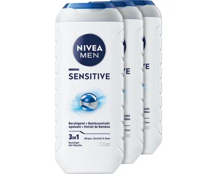 Nivea Men 3in1 Pflegedusche Sensitive 3 x 250 ml