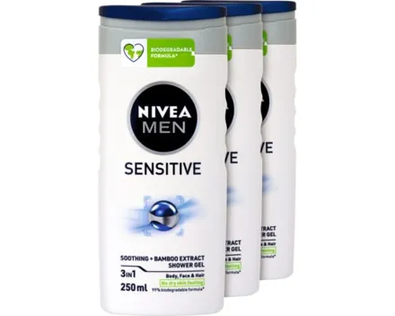 Nivea Men 3in1 Pflegedusche Sensitive 3 x 250 ml