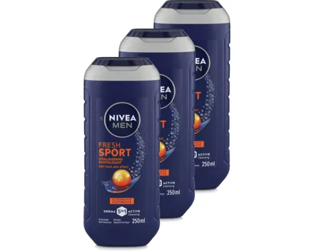 Nivea Men Dusch Fresh Sport 3x 250ml