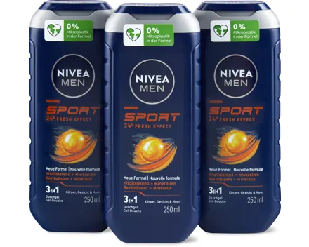 Nivea Men Duschen, 3er-Pack