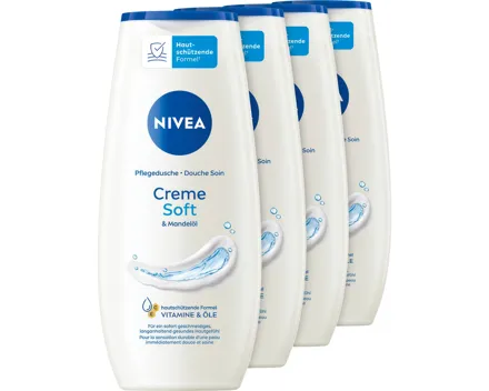 Nivea Pflegedusche Creme Soft 4 x 250 ml