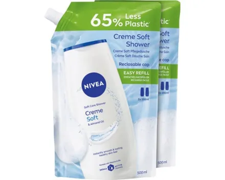 Nivea Pflegedusche Creme Soft Refill Duo 2 x 500 ml