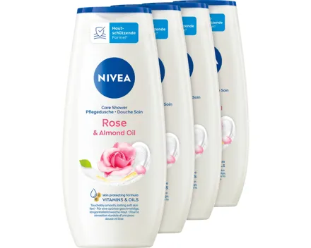 Nivea Pflegedusche Rose & Almond Oil 4 x 250 ml