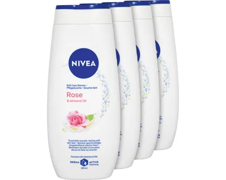 Nivea Pflegedusche Rose & Almond Oil 4 x 250 ml
