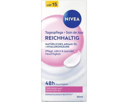 Nivea Reichhaltige Tagescreme LSF 15 2 x 50 ml