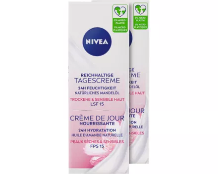 Nivea Reichhaltige Tagescreme LSF 15 2 x 50 ml