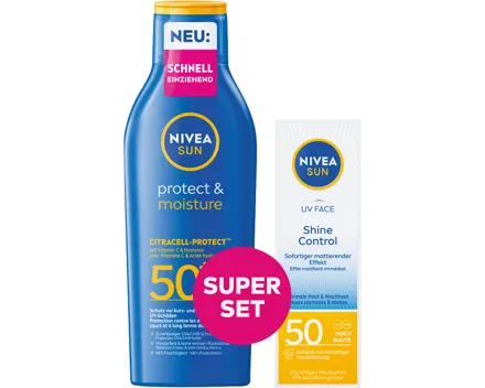 Nivea Sun Mix Lotion SF 50 + Face Shine 200 + 40 ml