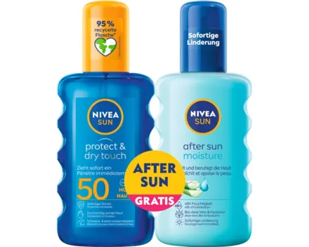 Nivea Sun Protect & Moisture Sonnenspray LSF 50 200 ml + After Sun Moisture Spray 200 ml