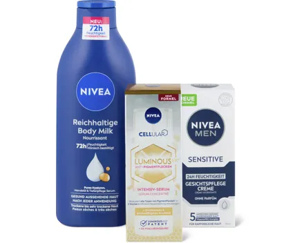 Nivea- und Nivea Men-Gesichts- sowie -Körperpflege-Produkte
