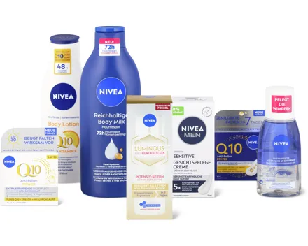 Nivea- und Nivea Men-Gesichts- sowie -Körperpflege-Produkte