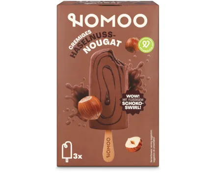 Nomoo Haselnuss-Nougat 3x65ml