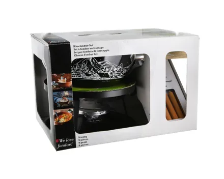 Nouvel Fondue-Set Berglandschaft 9-teilig