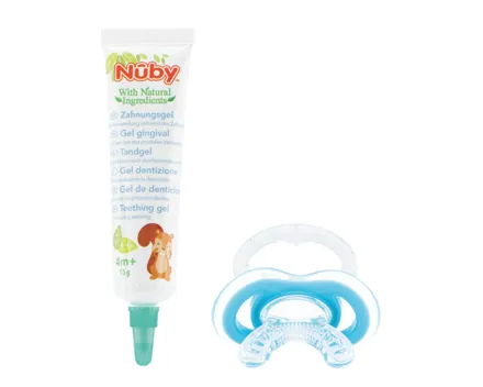 Nûby Zahnungsgel + Zahnungshilfe Gum-eez ab 4+ Monate