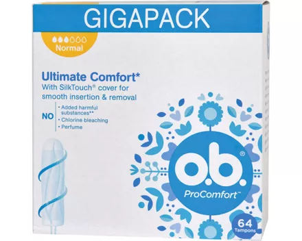 O.b. Tampons ProComfort Normal GIGAPACK 64 Stück