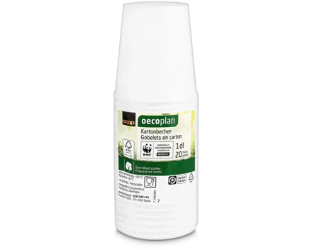 Oecoplan Kartonbecher 1dl 20 Stück