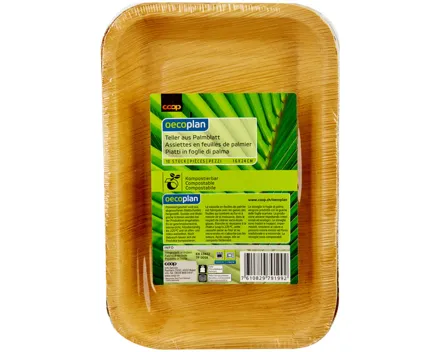 Oecoplan Palmblatt Teller 16x24cm 10 Stück