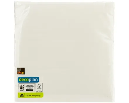 Oecoplan Servietten 33x33cm 1/4 FSC 100 Stück