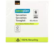 Oecoplan Servietten weiss 40cm 50 Stück