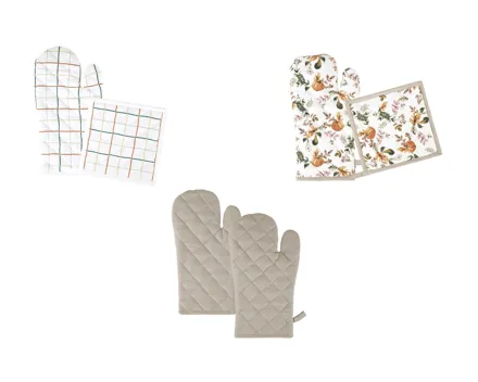 Ofenhandschuh- und- Topflappen-Set, 2-tlg./Ofenhandschuh-Set, 2er