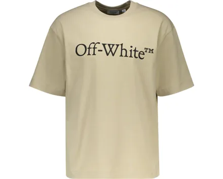 Off-White Unisex T-Shirt Big Bookish S, beige