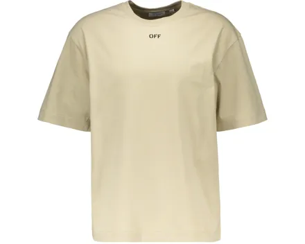 Off-White Unisex T-Shirt Off Stamp XS, beige