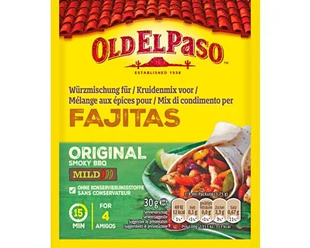 Old El Paso Würzmischung für Fajitas