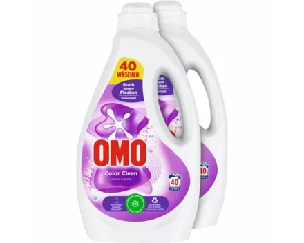 Omo Flüssigwaschmittel Color Clean 2 x 40 Waschgänge