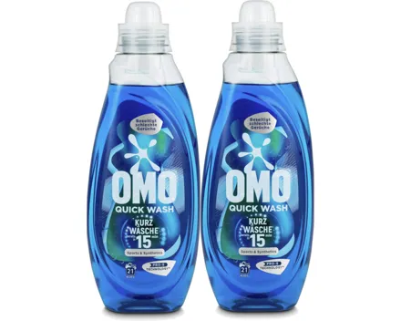 Omo Quick Wash Sport & Synthetic 21 Waschgänge 2x 840ml