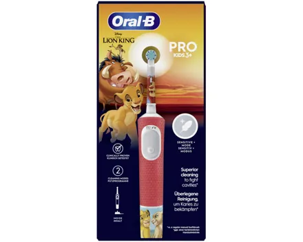 Oral-B Pro Elektrische Zahnbürste für Kids 3+ Jahre König der Löwen