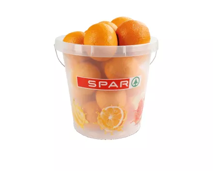 Orangen im SPAR Eimer
