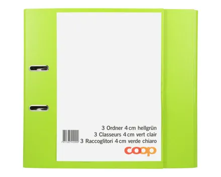 Ordner 4cm hellgrün 3 Stück