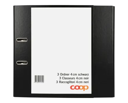 Ordner 4cm schwarz 3 Stück